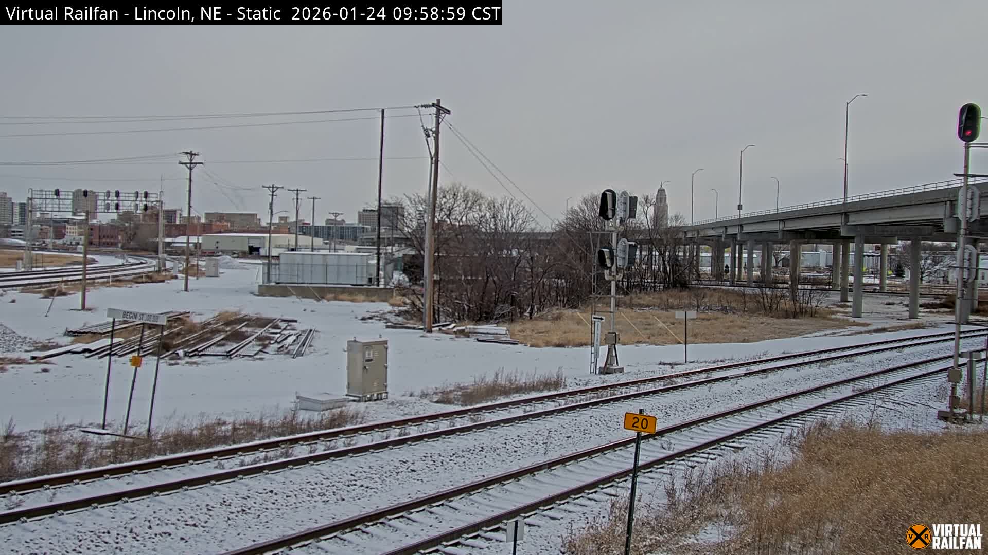 Lincoln Railroad Junction Live Cam - Lincoln, Lancaster,Nebraska, USA 