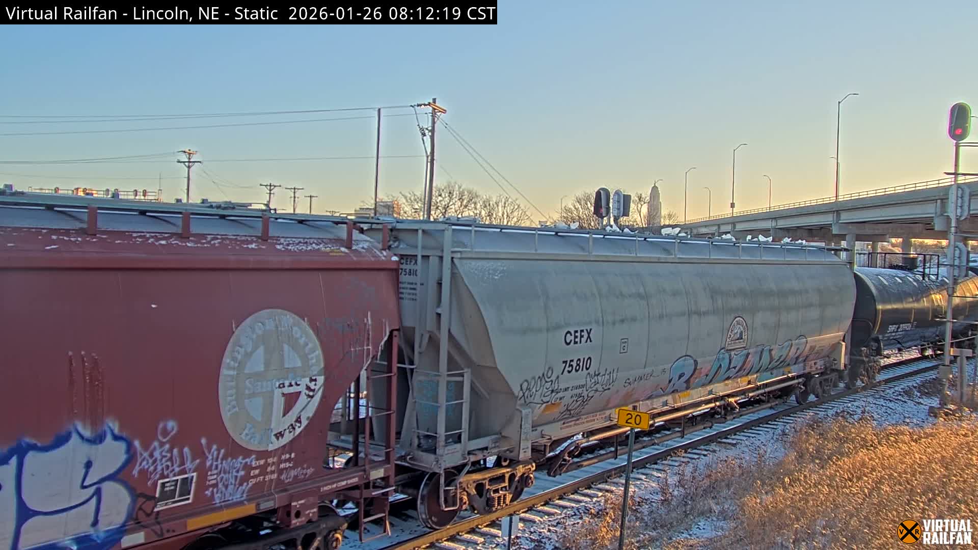 Lincoln Railroad Junction Live Cam - Lincoln, Lancaster,Nebraska, USA 