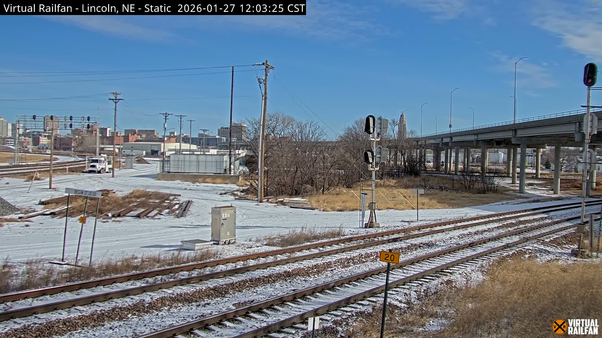 Lincoln Railroad Junction Live Cam - Lincoln, Lancaster,Nebraska, USA 