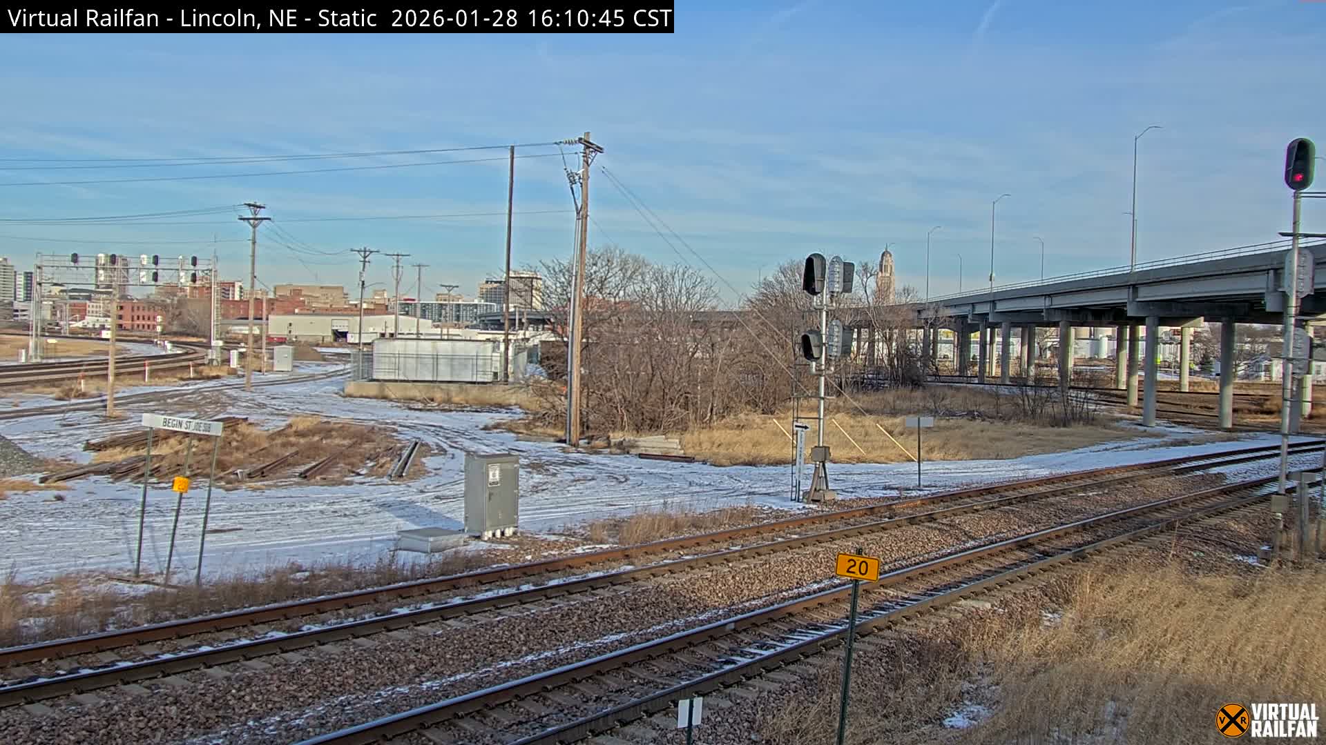Lincoln Railroad Junction Live Cam - Lincoln, Lancaster,Nebraska, USA 