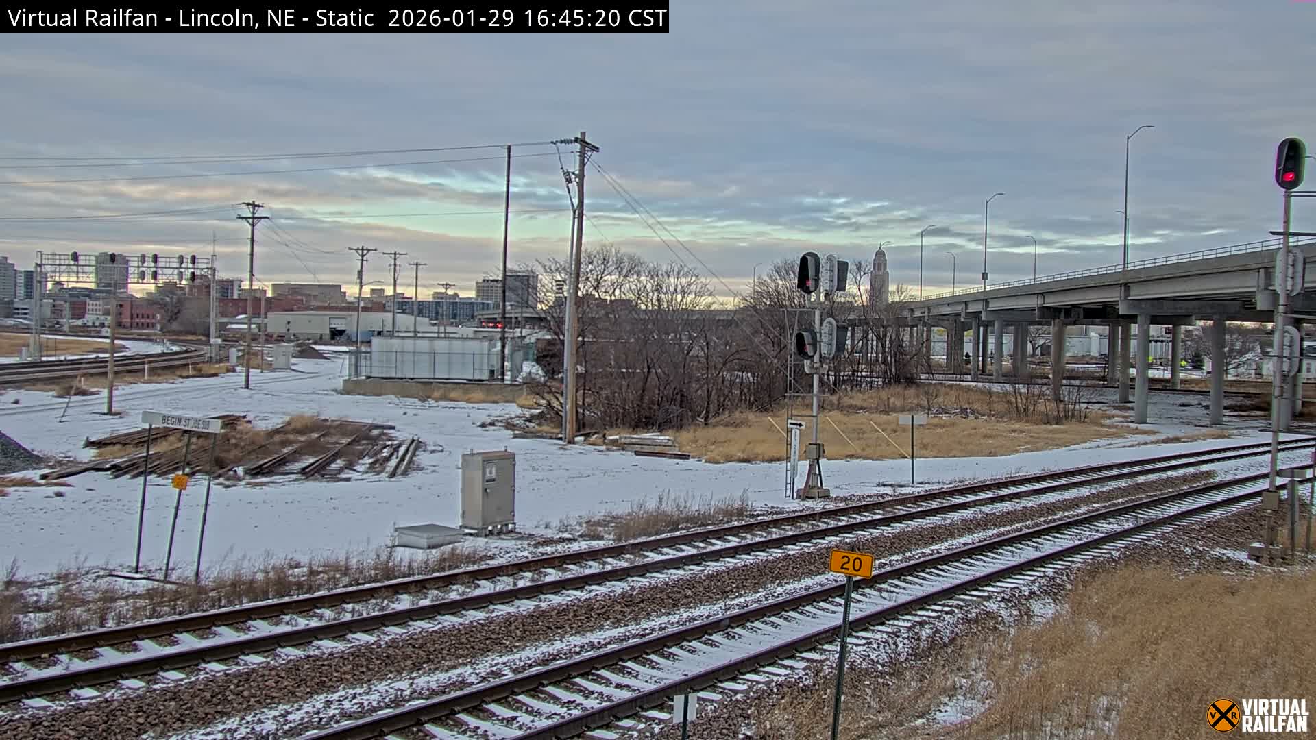 Lincoln Railroad Junction Live Cam - Lincoln, Lancaster,Nebraska, USA 