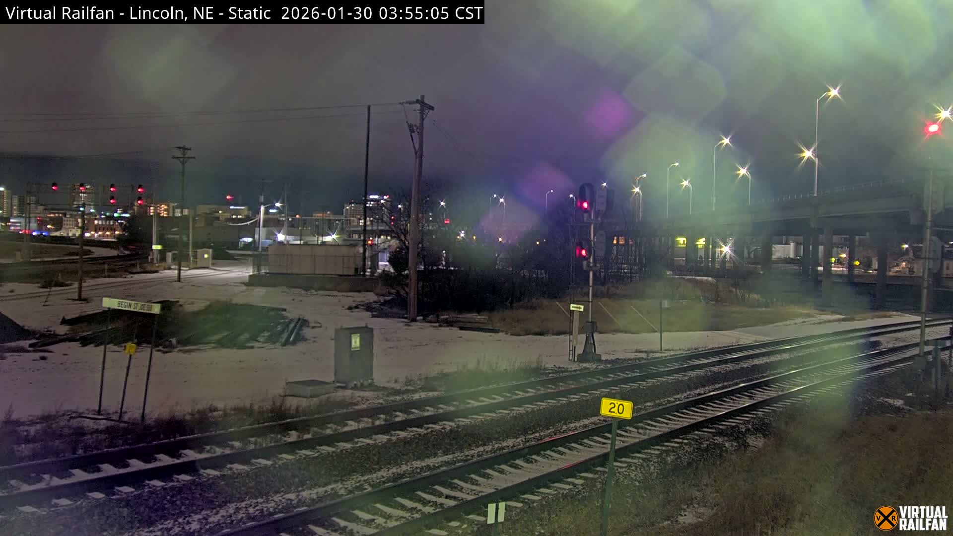 Lincoln Railroad Junction Live Cam - Lincoln, Lancaster,Nebraska, USA 