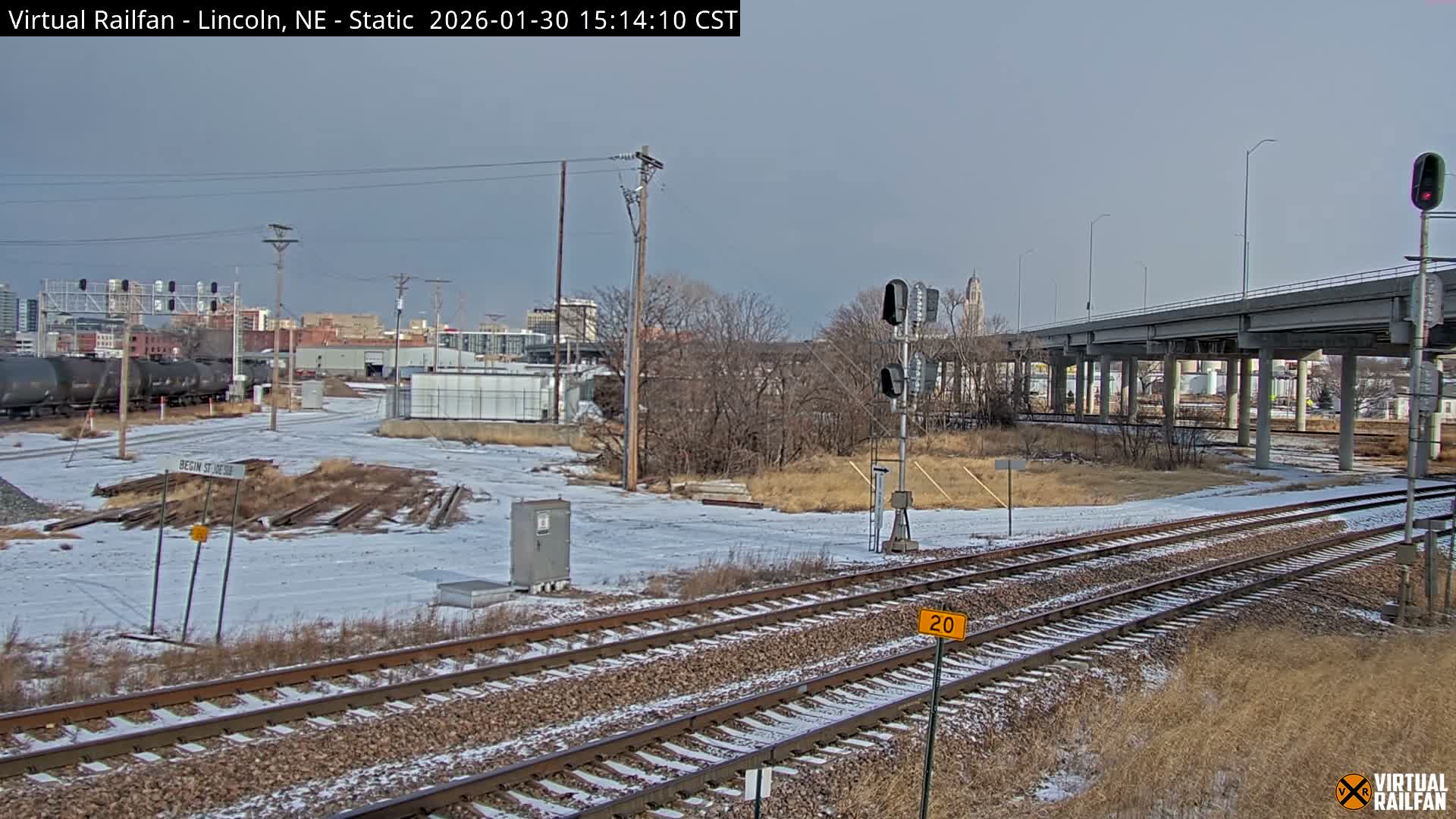 Lincoln Railroad Junction Live Cam - Lincoln, Lancaster,Nebraska, USA 