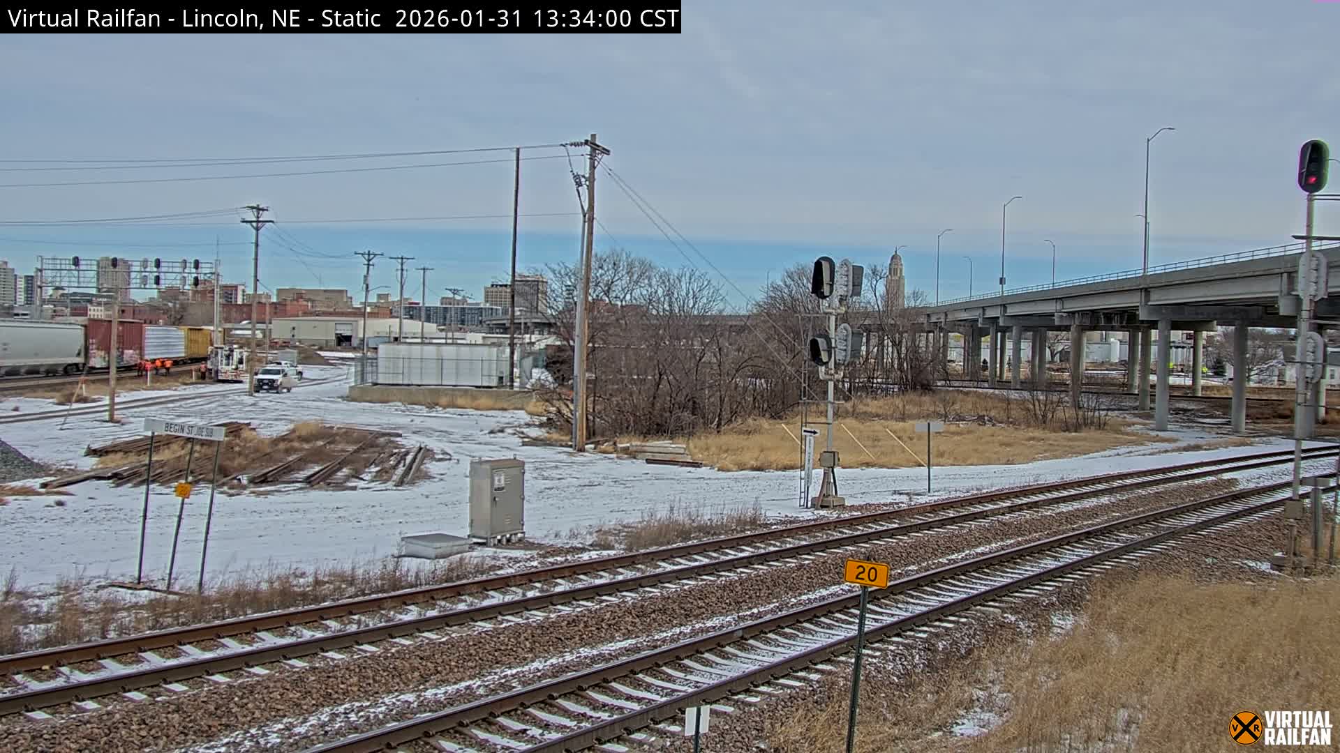 Lincoln Railroad Junction Live Cam - Lincoln, Lancaster,Nebraska, USA 