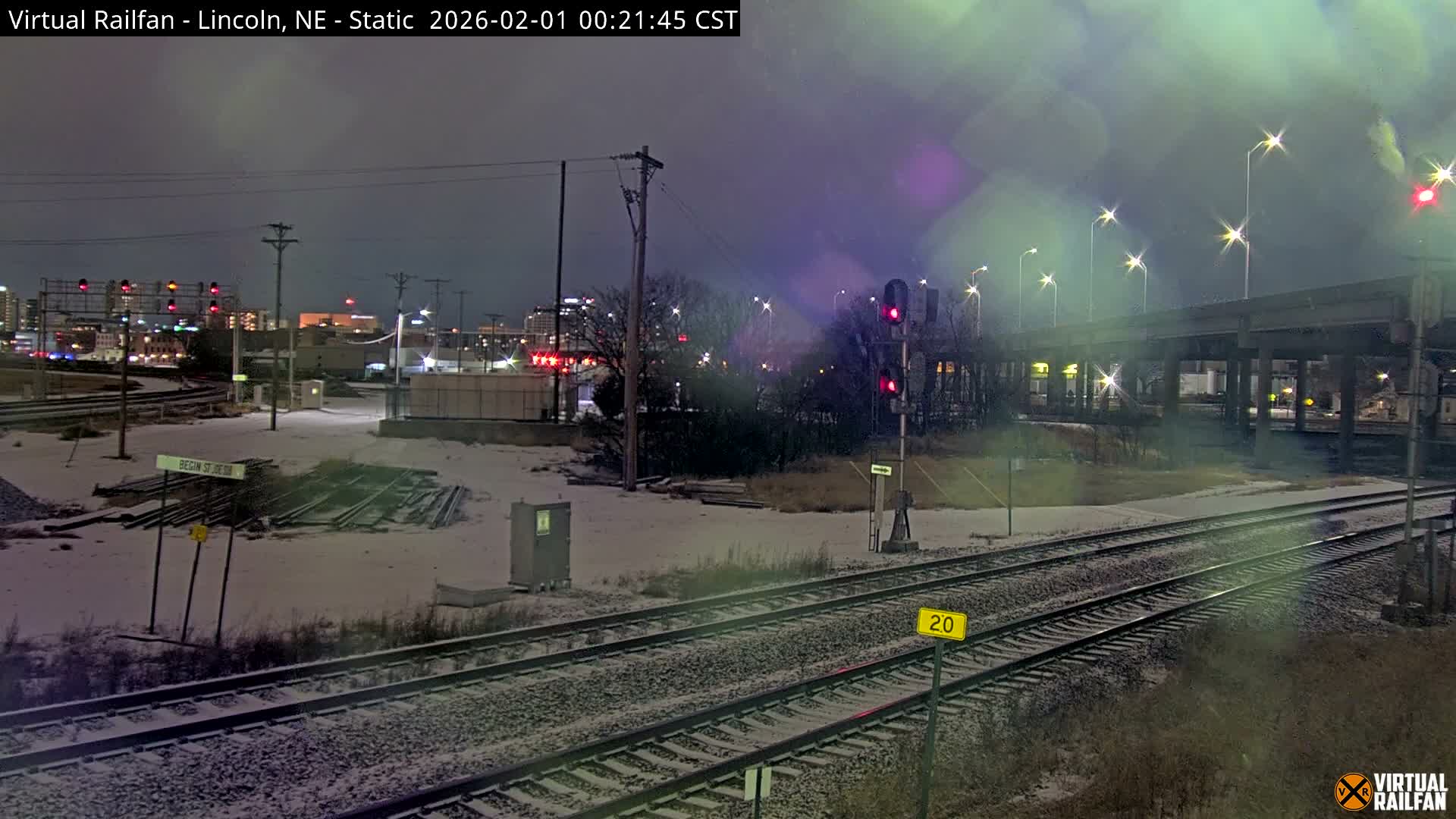 Lincoln Railroad Junction Live Cam - Lincoln, Lancaster,Nebraska, USA 