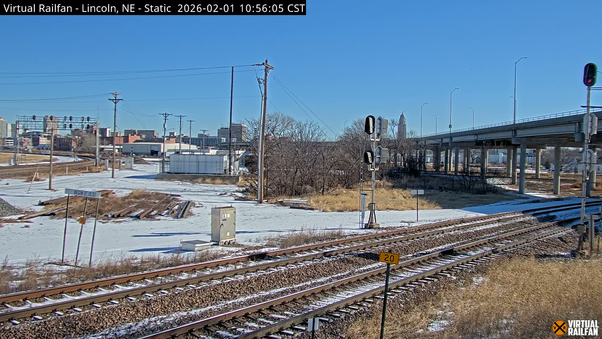 Lincoln Railroad Junction Live Cam - Lincoln, Lancaster,Nebraska, USA 