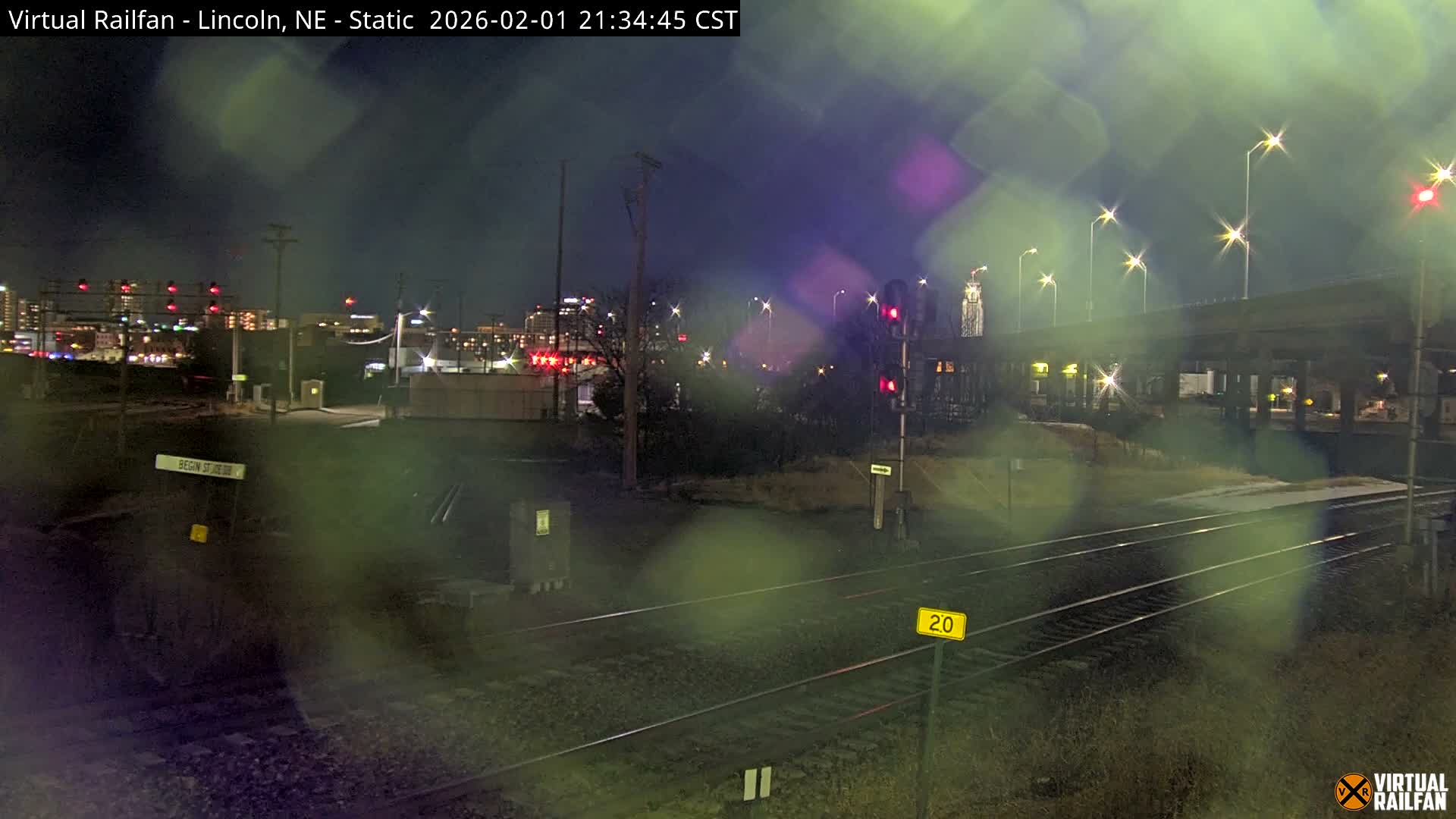 Lincoln Railroad Junction Live Cam - Lincoln, Lancaster,Nebraska, USA 