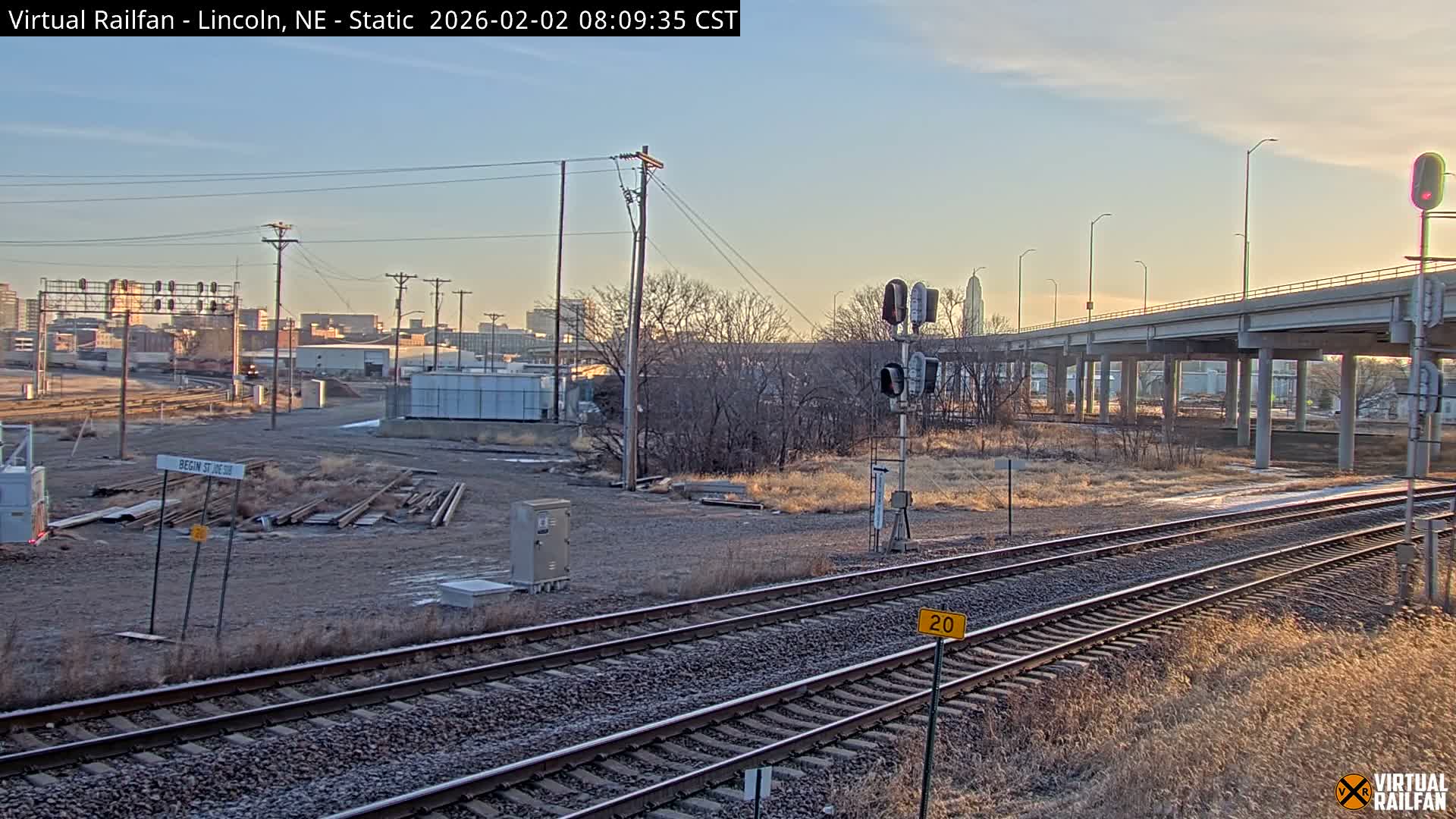 Lincoln Railroad Junction Live Cam - Lincoln, Lancaster,Nebraska, USA 