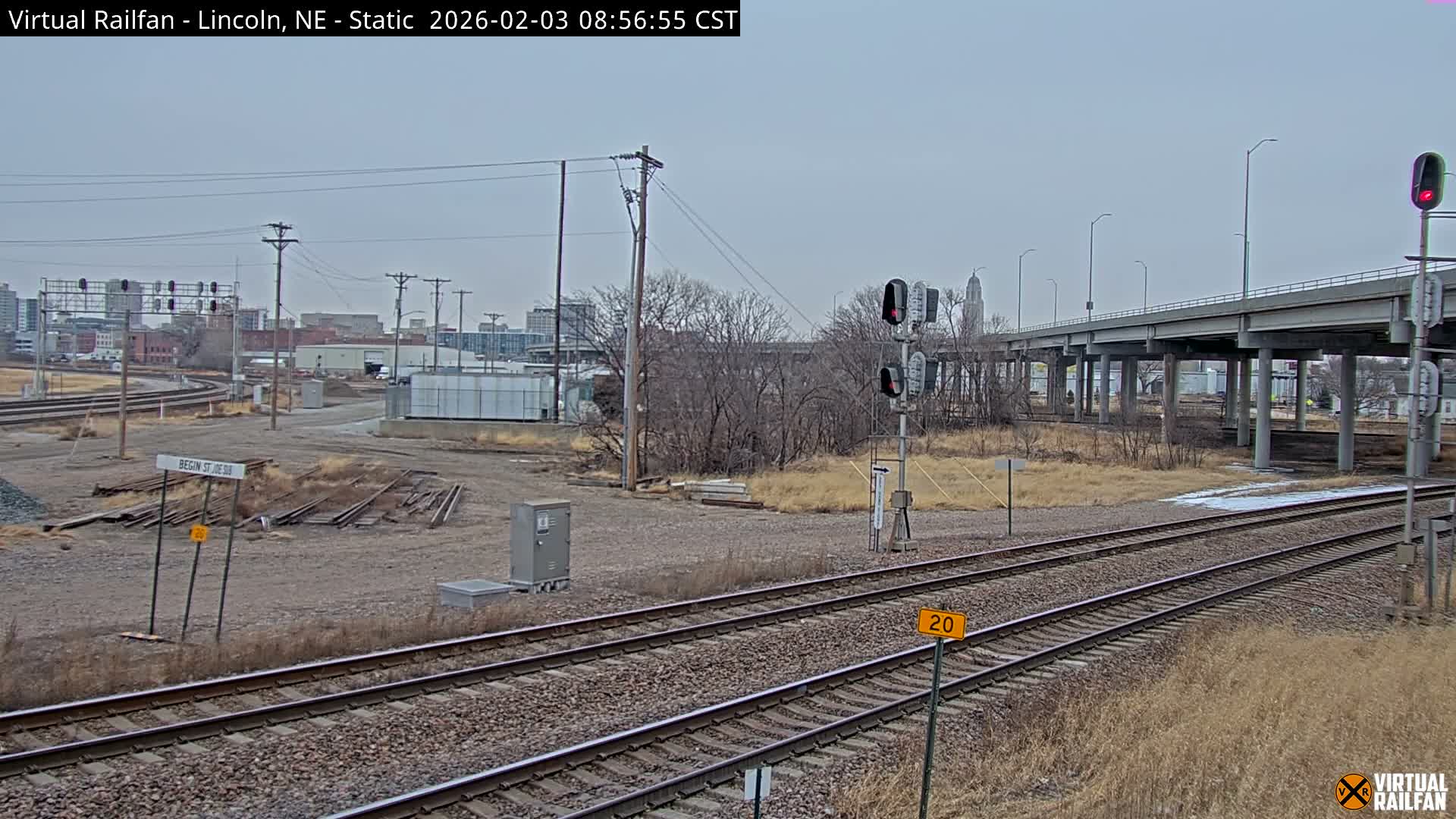 Lincoln Railroad Junction Live Cam - Lincoln, Lancaster,Nebraska, USA 