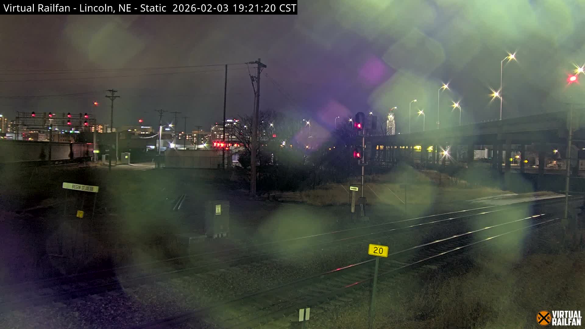 Lincoln Railroad Junction Live Cam - Lincoln, Lancaster,Nebraska, USA 