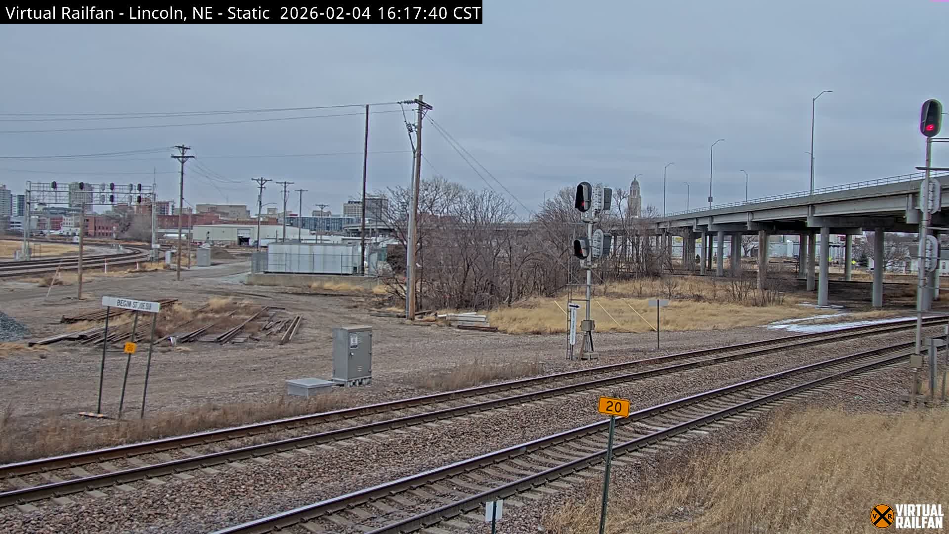 Lincoln Railroad Junction Live Cam - Lincoln, Lancaster,Nebraska, USA 
