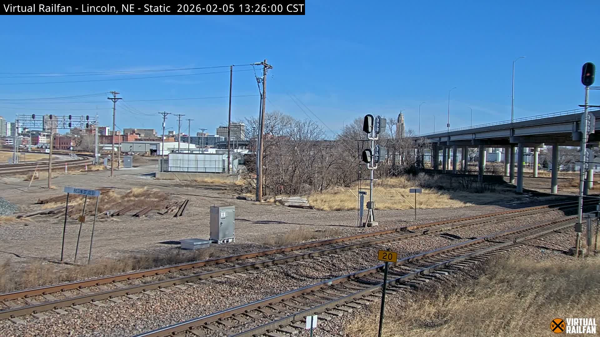 Lincoln Railroad Junction Live Cam - Lincoln, Lancaster,Nebraska, USA 
