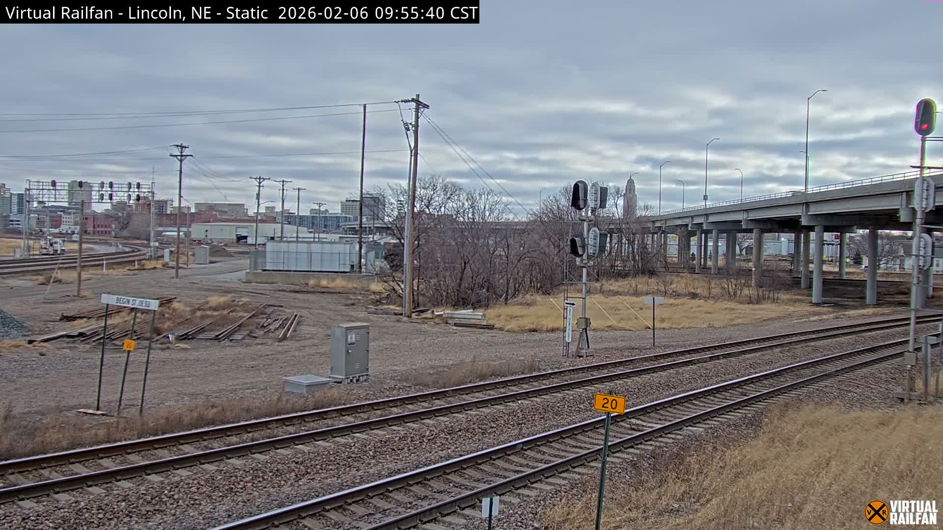 Lincoln Railroad Junction Live Cam - Lincoln, Lancaster,Nebraska, USA 