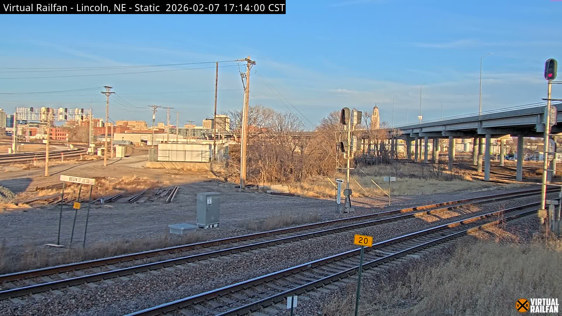 Lincoln Railroad Junction Live Cam - Lincoln, Lancaster,Nebraska, USA 