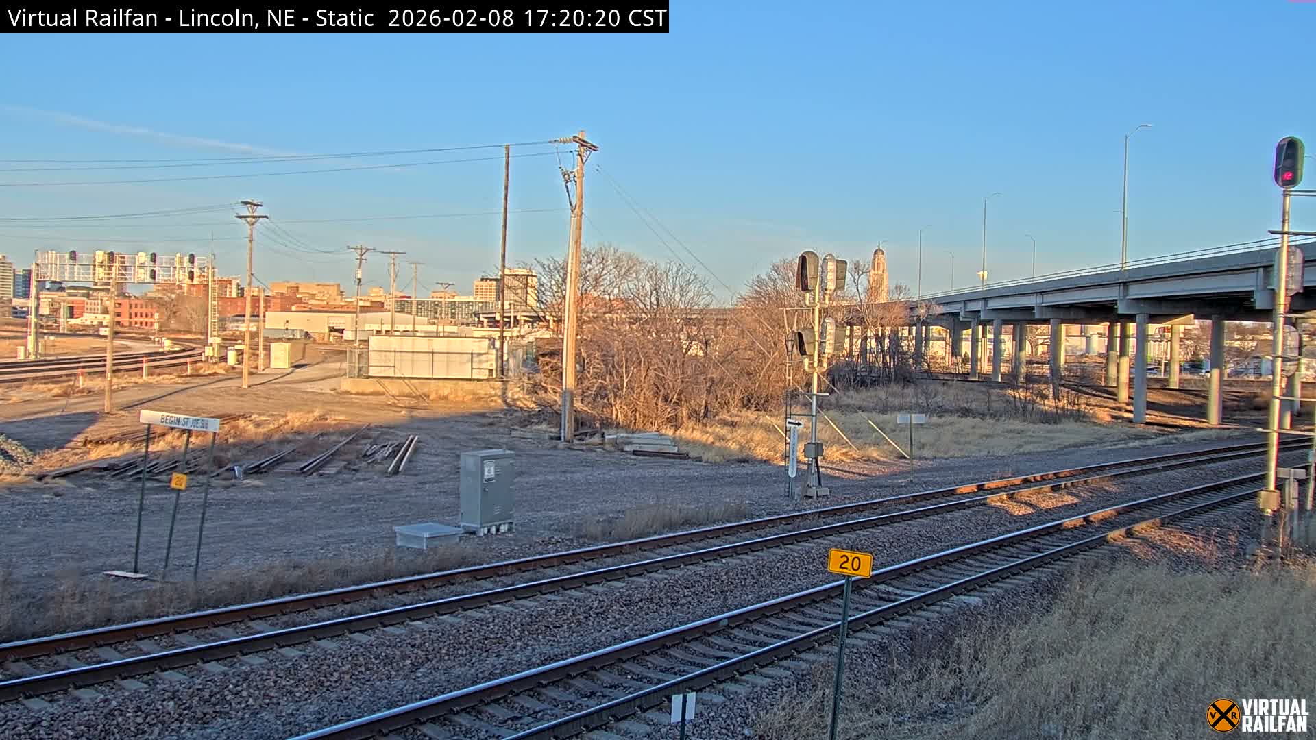 Lincoln Railroad Junction Live Cam - Lincoln, Lancaster,Nebraska, USA 