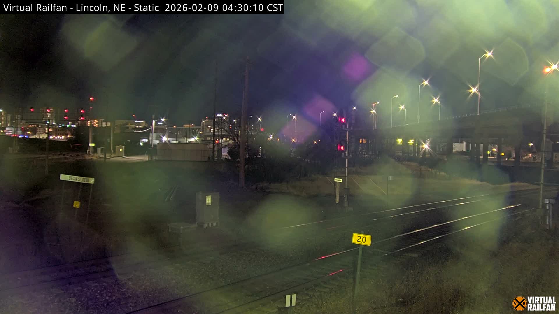 Lincoln Railroad Junction Live Cam - Lincoln, Lancaster,Nebraska, USA 