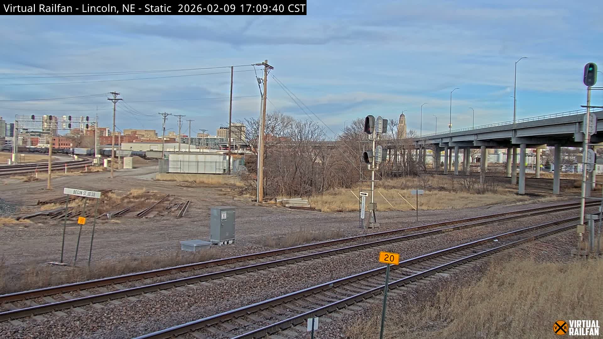 Lincoln Railroad Junction Live Cam - Lincoln, Lancaster,Nebraska, USA 
