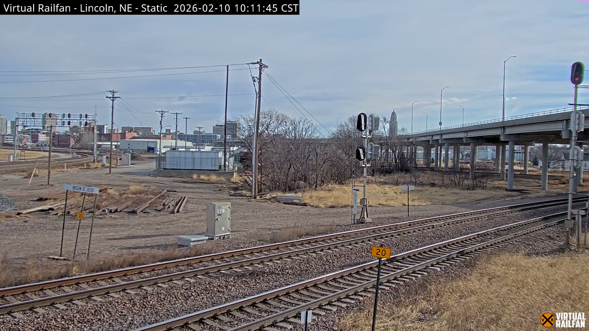 Lincoln Railroad Junction Live Cam - Lincoln, Lancaster,Nebraska, USA 