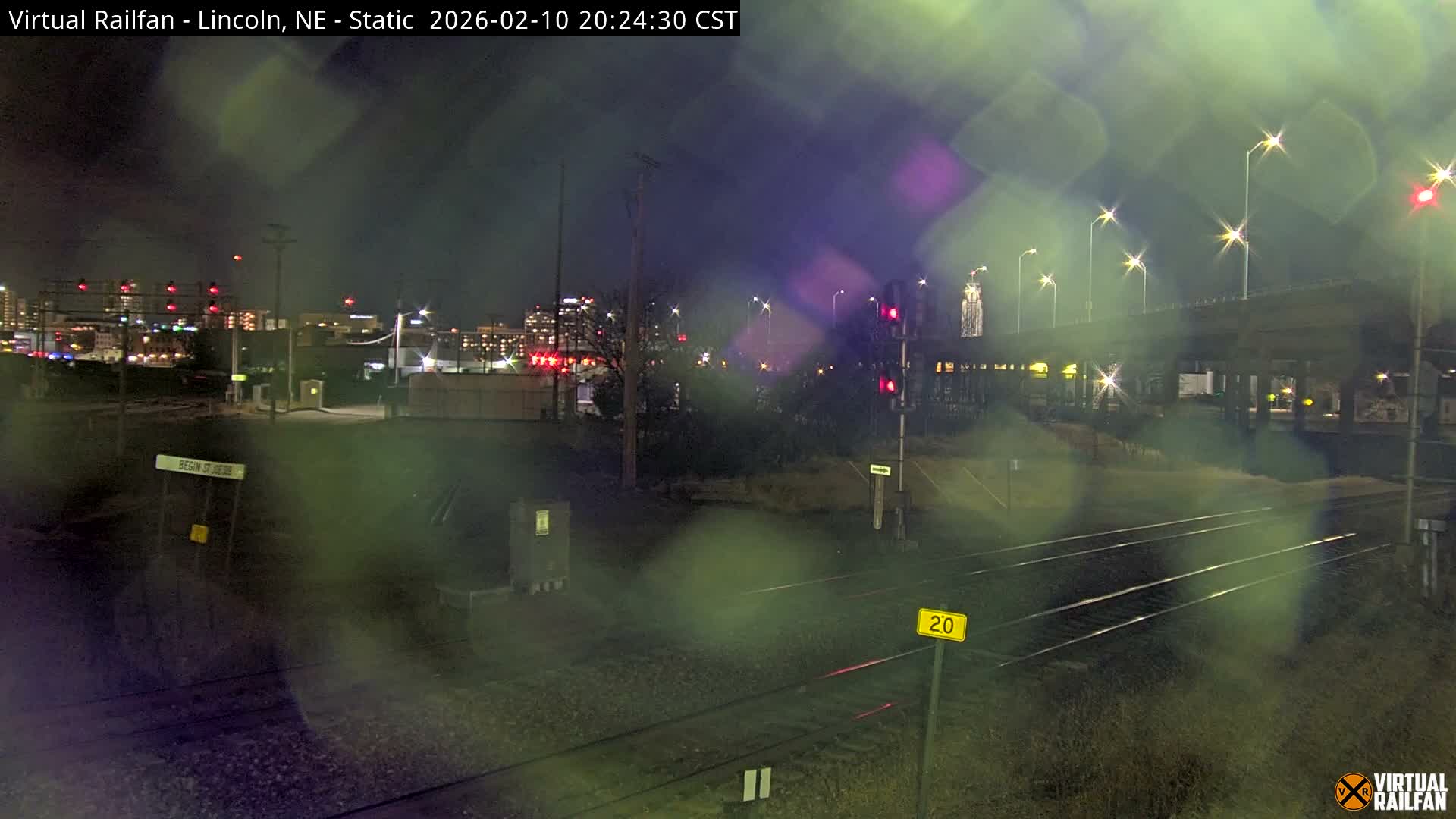 Lincoln Railroad Junction Live Cam - Lincoln, Lancaster,Nebraska, USA 