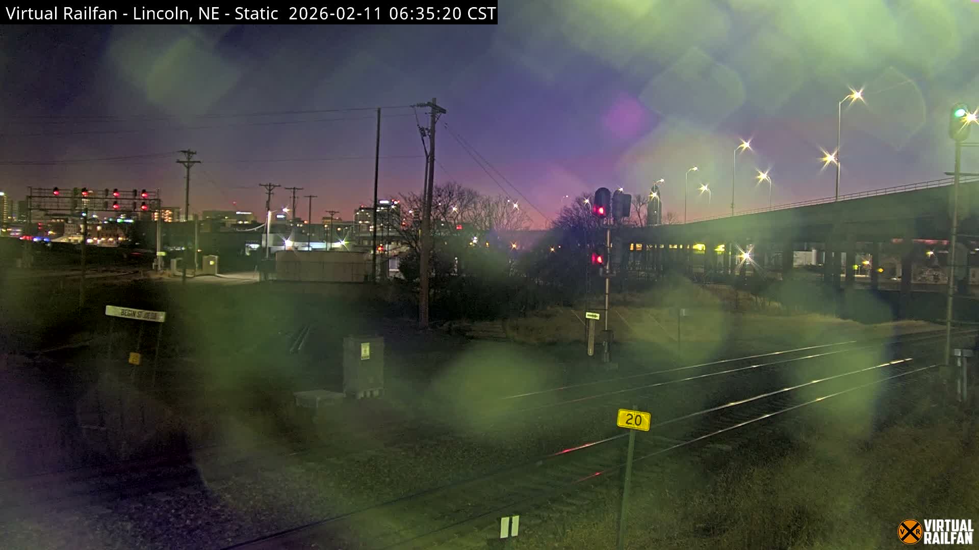 Lincoln Railroad Junction Live Cam - Lincoln, Lancaster,Nebraska, USA 