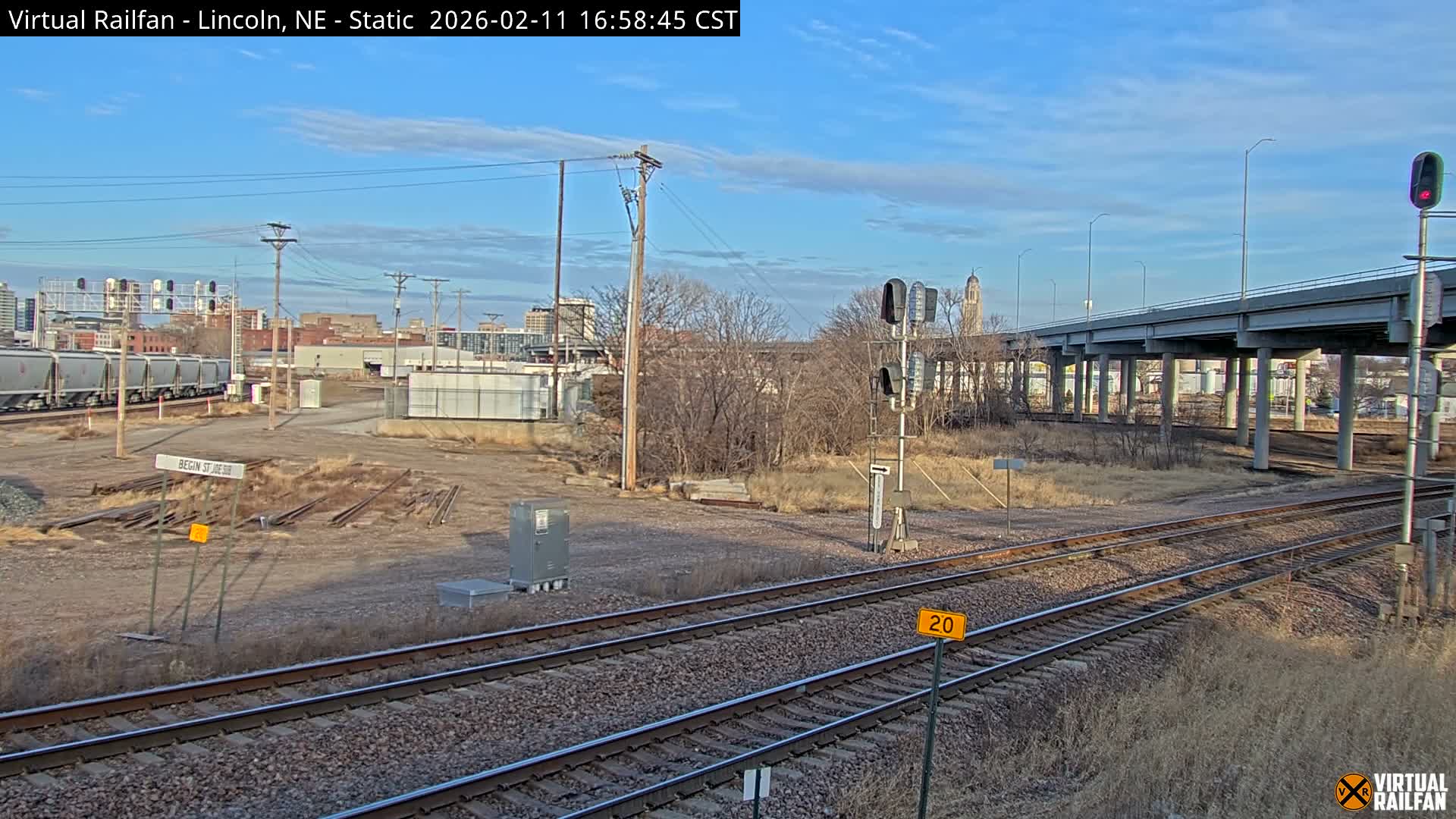 Lincoln Railroad Junction Live Cam - Lincoln, Lancaster,Nebraska, USA 