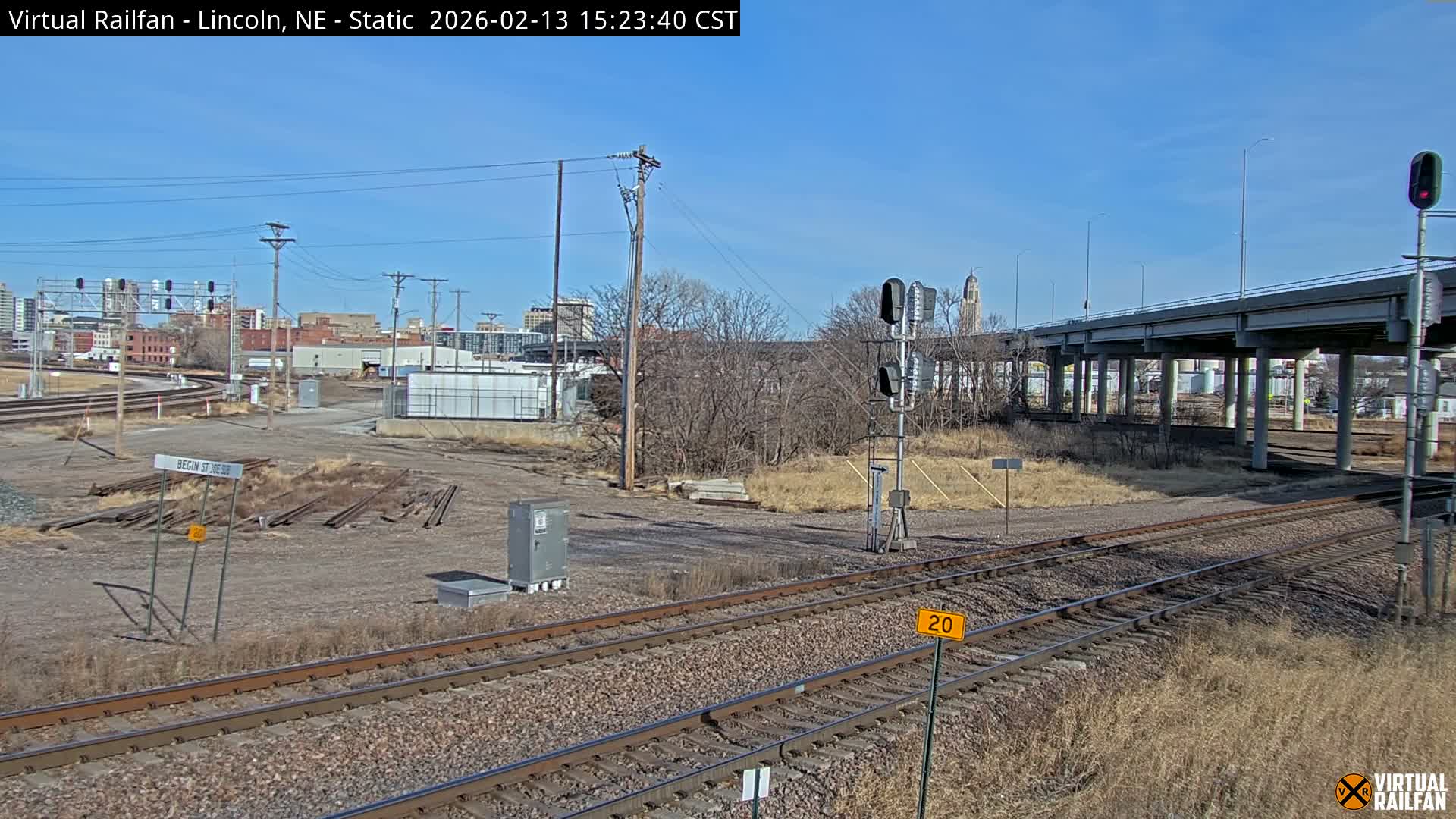 Lincoln Railroad Junction Live Cam - Lincoln, Lancaster,Nebraska, USA 
