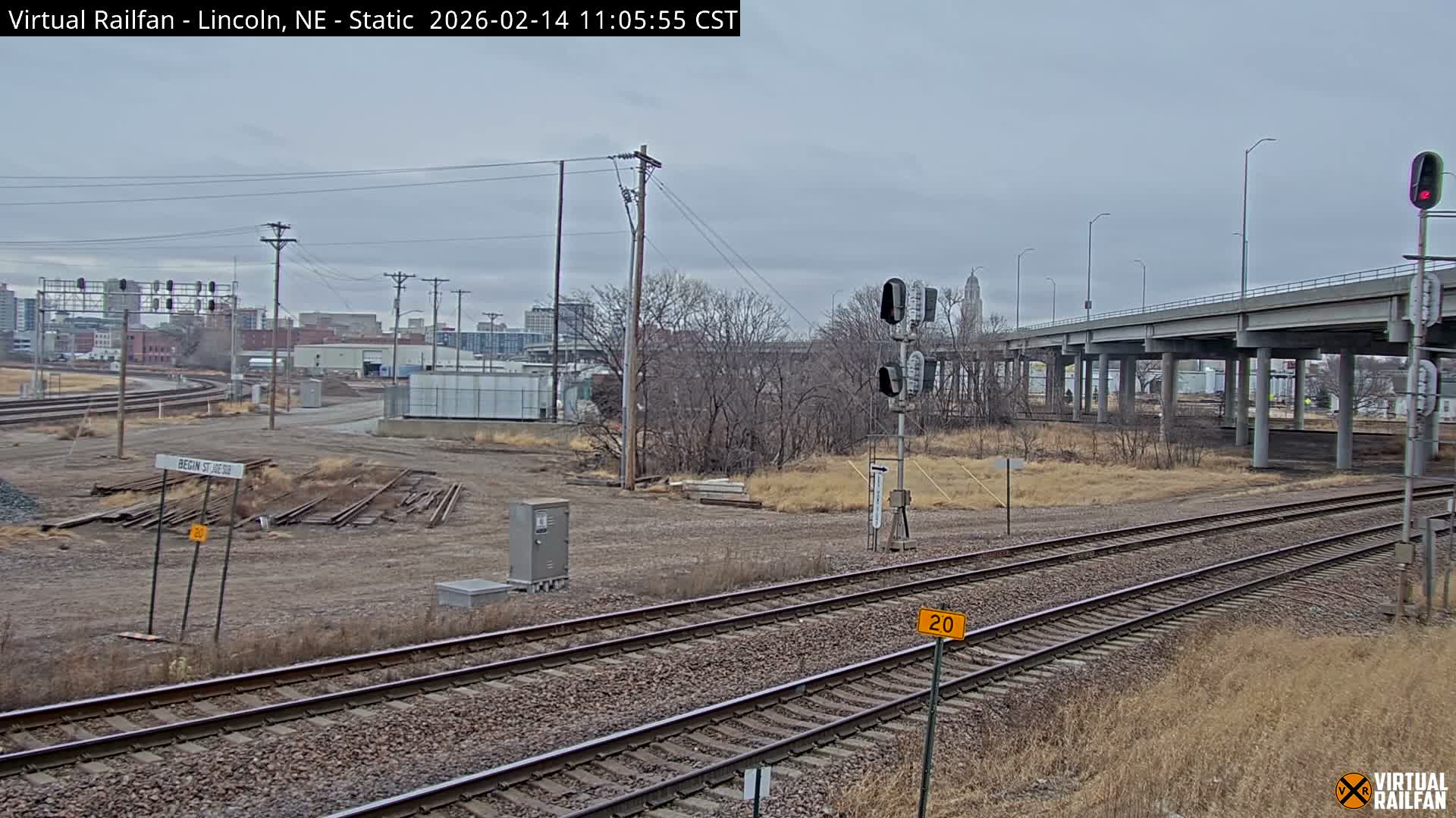 Lincoln Railroad Junction Live Cam - Lincoln, Lancaster,Nebraska, USA 