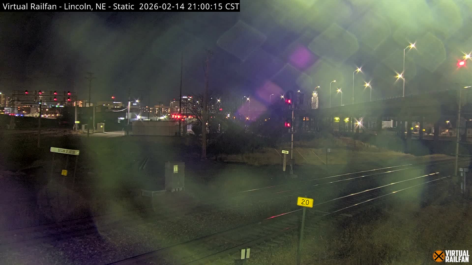 Lincoln Railroad Junction Live Cam - Lincoln, Lancaster,Nebraska, USA 