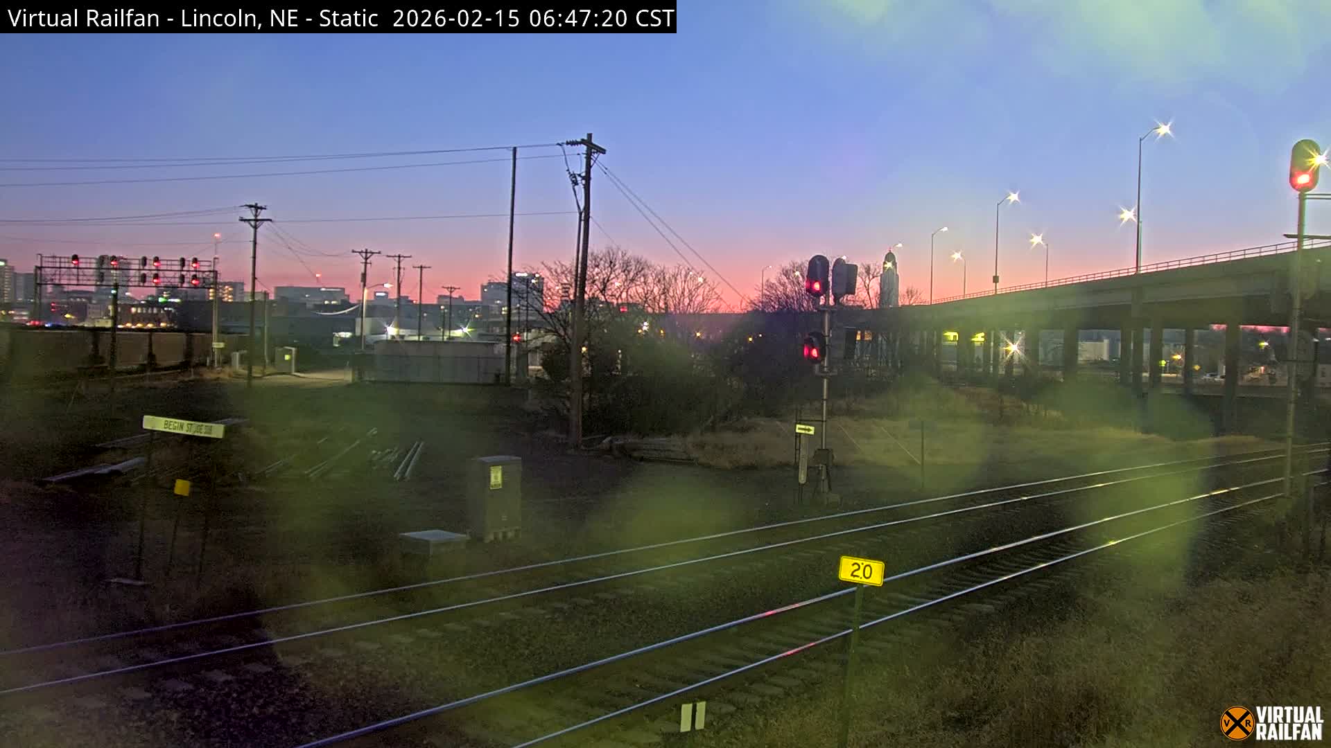 Lincoln Railroad Junction Live Cam - Lincoln, Lancaster,Nebraska, USA 