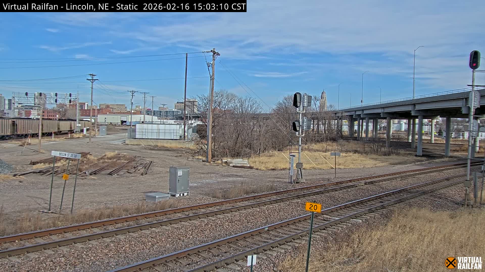 Lincoln Railroad Junction Live Cam - Lincoln, Lancaster,Nebraska, USA 