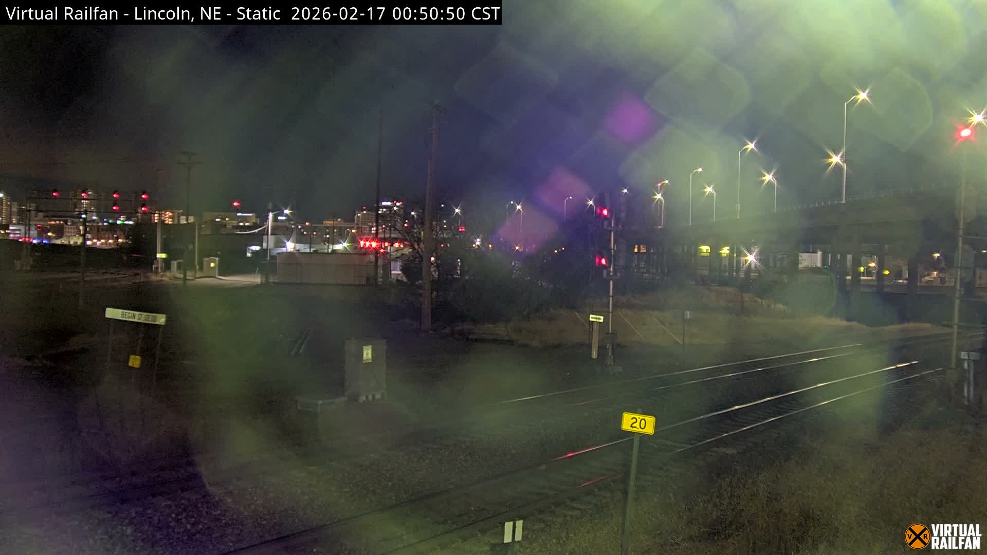 Lincoln Railroad Junction Live Cam - Lincoln, Lancaster,Nebraska, USA 