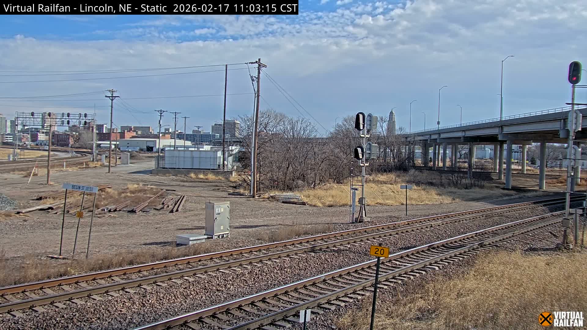Lincoln Railroad Junction Live Cam - Lincoln, Lancaster,Nebraska, USA 