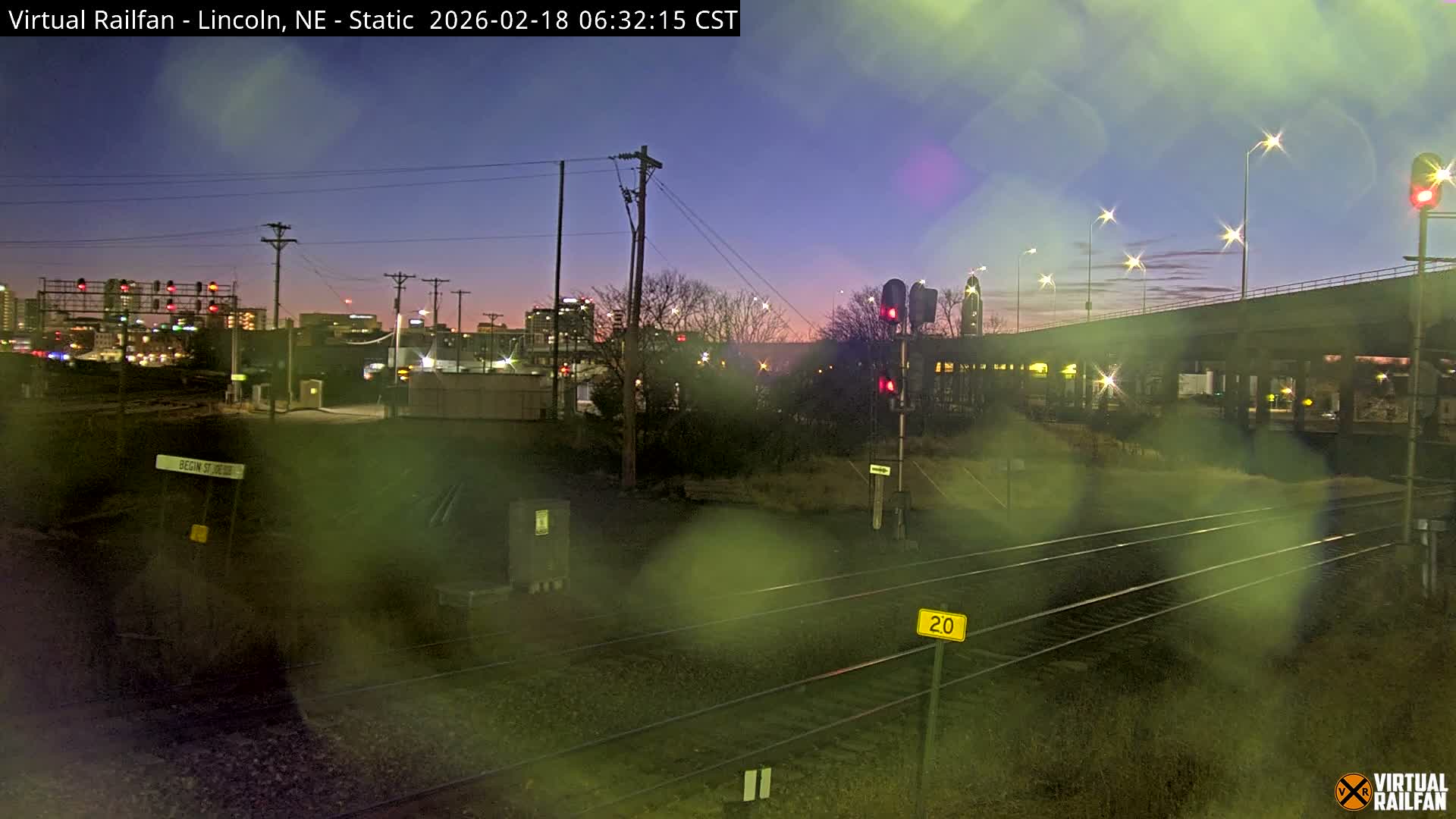 Lincoln Railroad Junction Live Cam - Lincoln, Lancaster,Nebraska, USA 