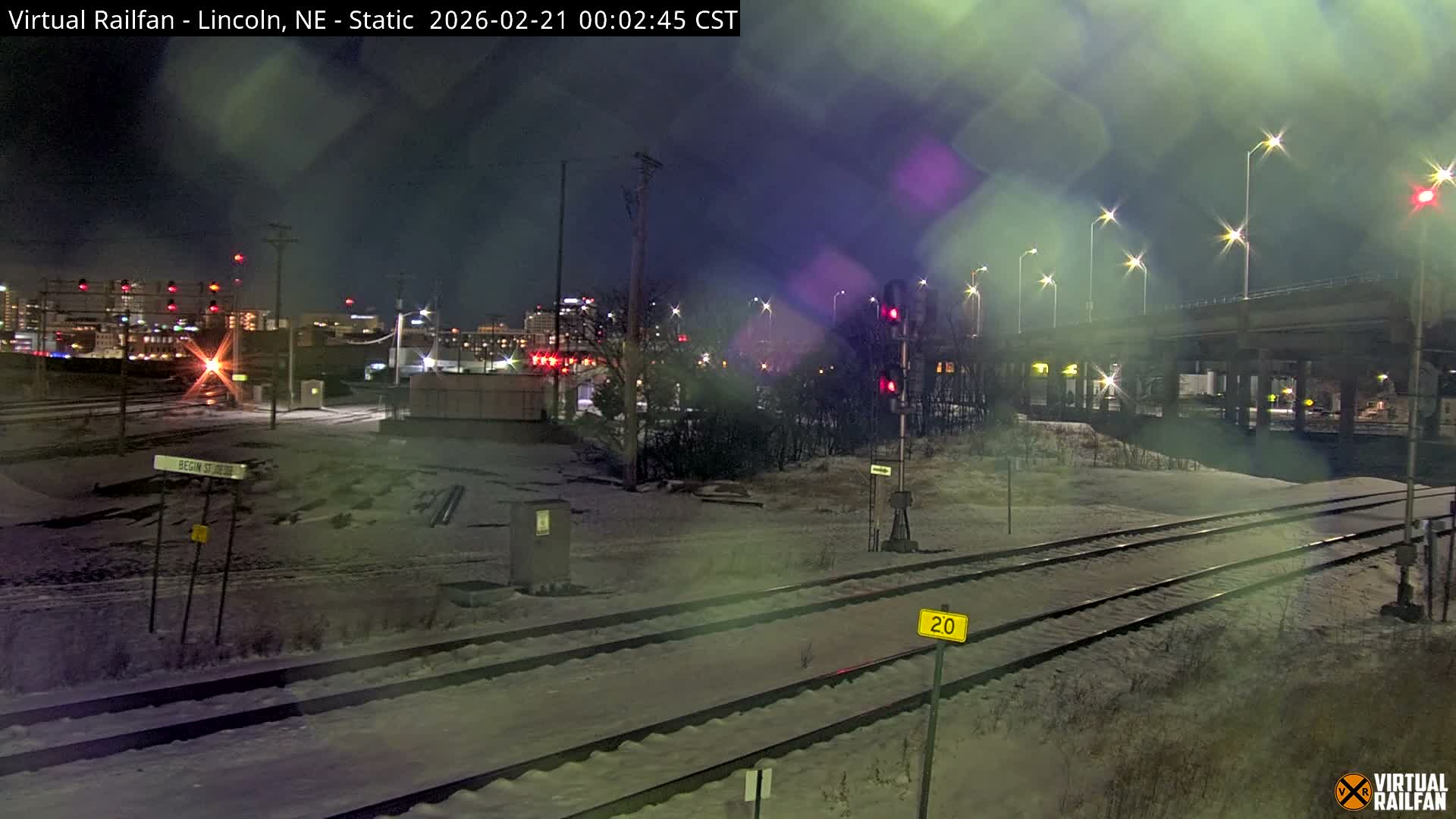 Lincoln Railroad Junction Live Cam - Lincoln, Lancaster,Nebraska, USA 