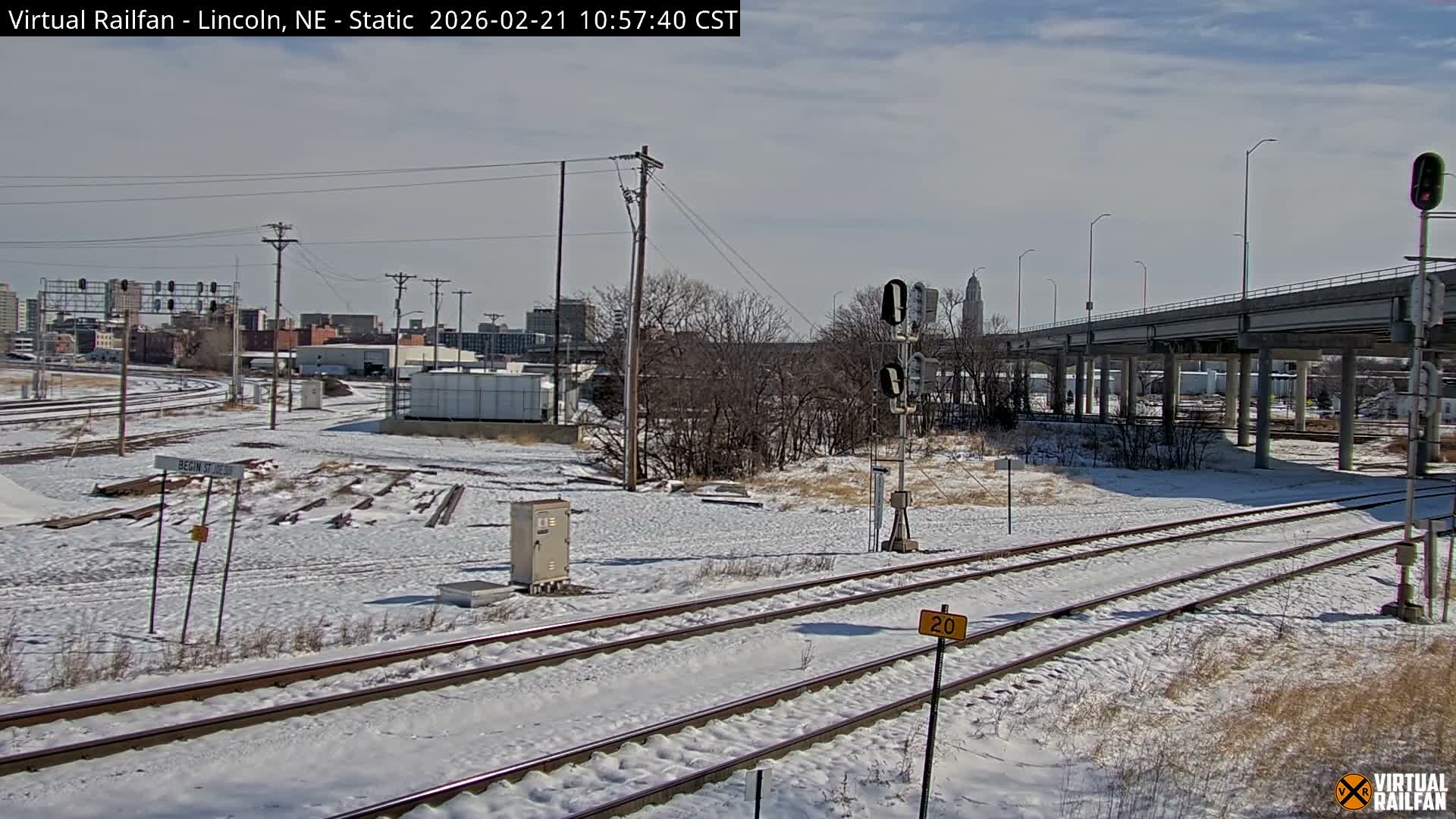 Lincoln Railroad Junction Live Cam - Lincoln, Lancaster,Nebraska, USA 