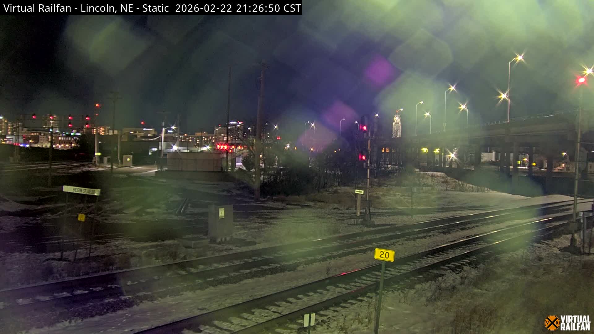 Lincoln Railroad Junction Live Cam - Lincoln, Lancaster,Nebraska, USA 