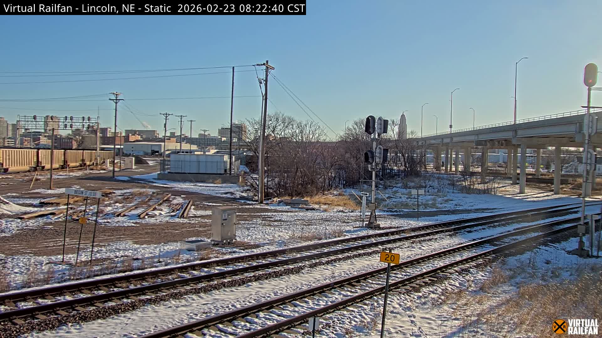 Lincoln Railroad Junction Live Cam - Lincoln, Lancaster,Nebraska, USA 