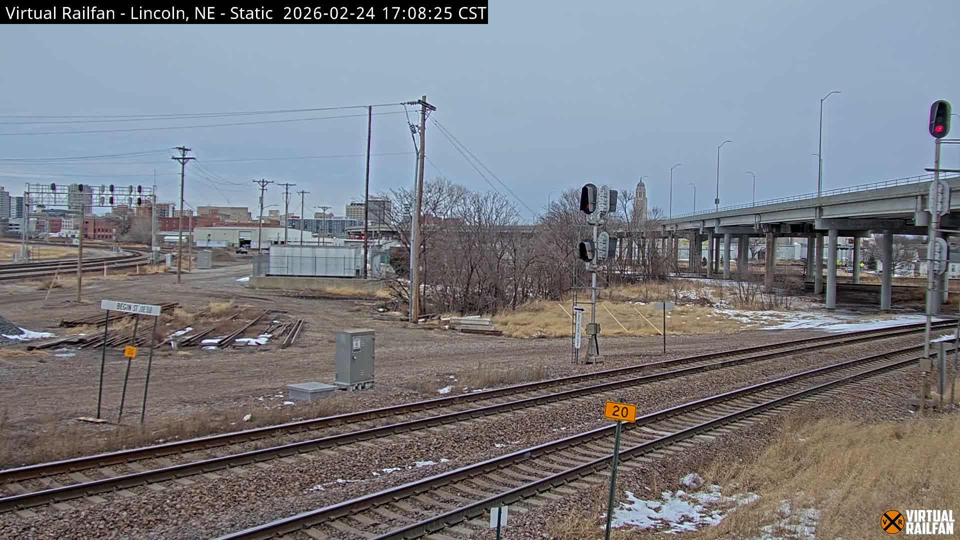 Lincoln Railroad Junction Live Cam - Lincoln, Lancaster,Nebraska, USA 