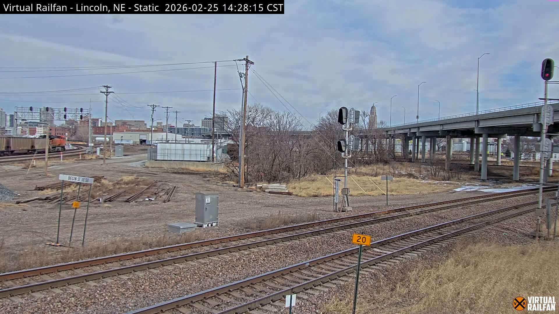 Lincoln Railroad Junction Live Cam - Lincoln, Lancaster,Nebraska, USA 