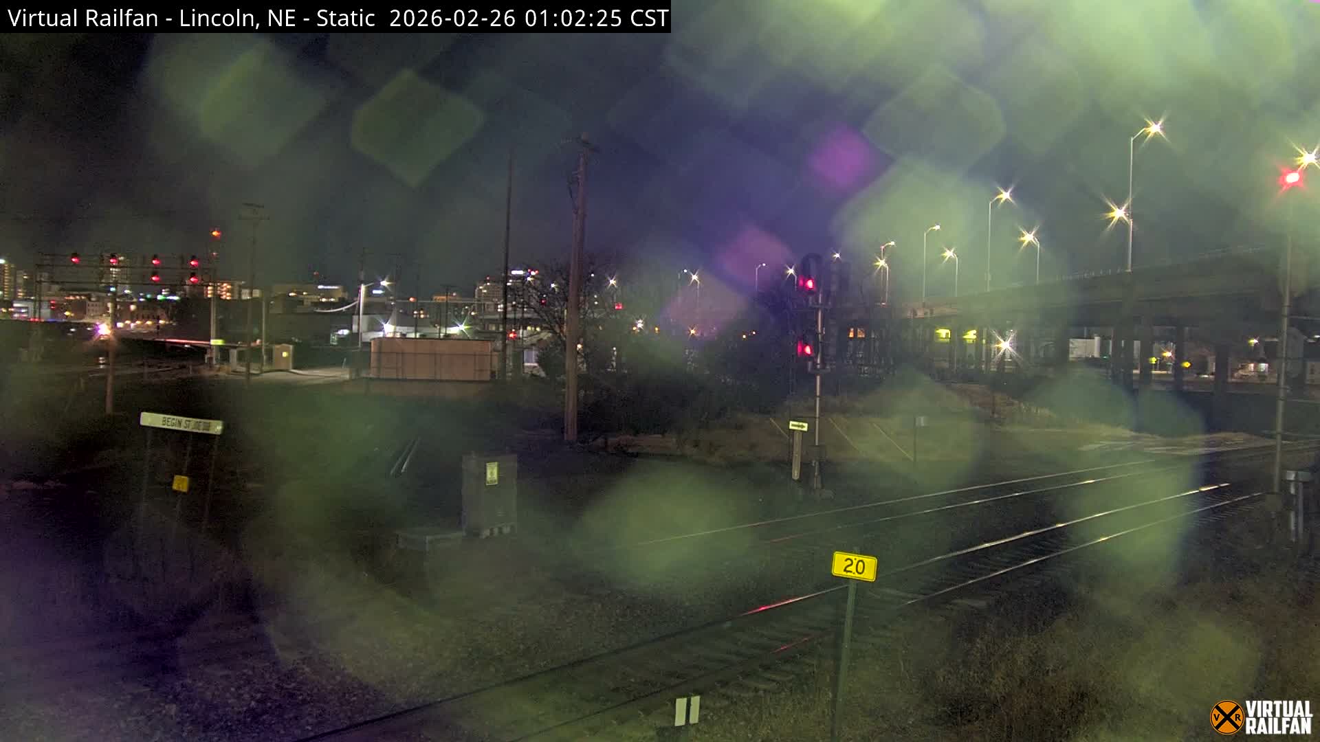 Lincoln Railroad Junction Live Cam - Lincoln, Lancaster,Nebraska, USA 
