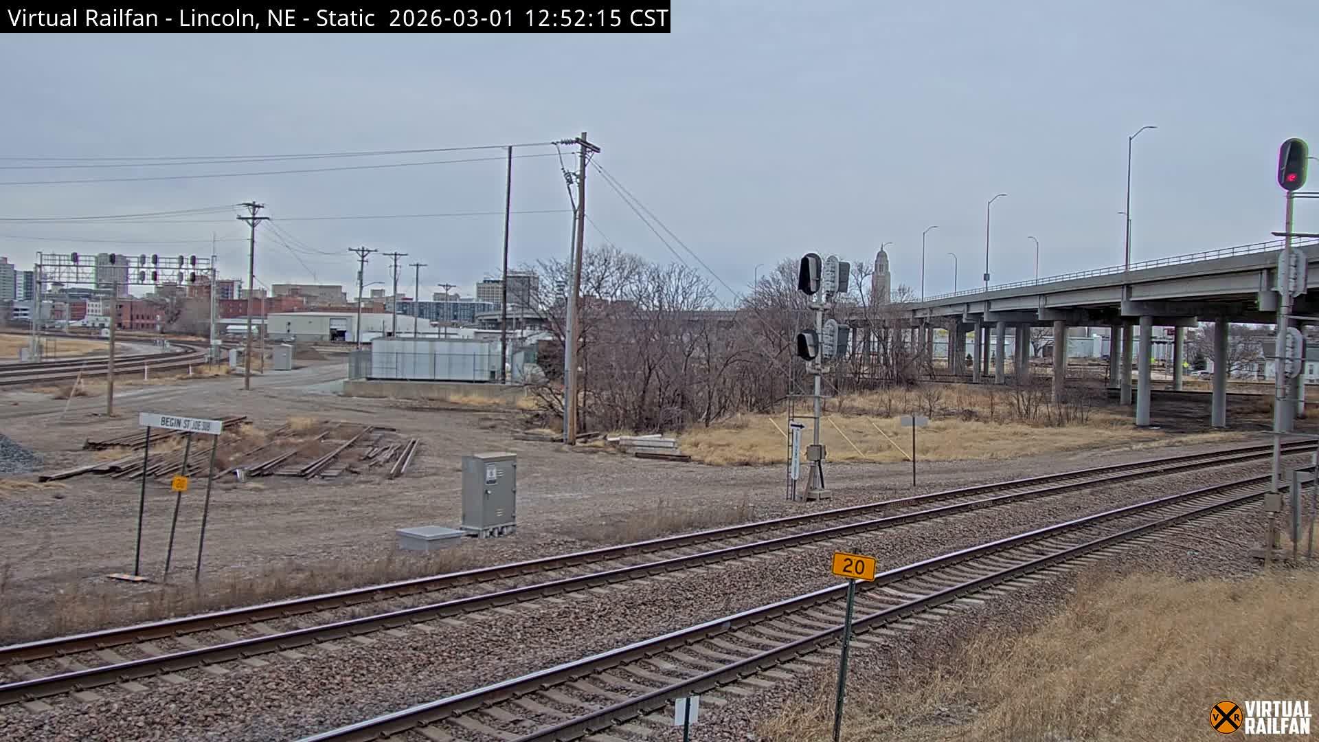 Lincoln Railroad Junction Live Cam - Lincoln, Lancaster,Nebraska, USA 