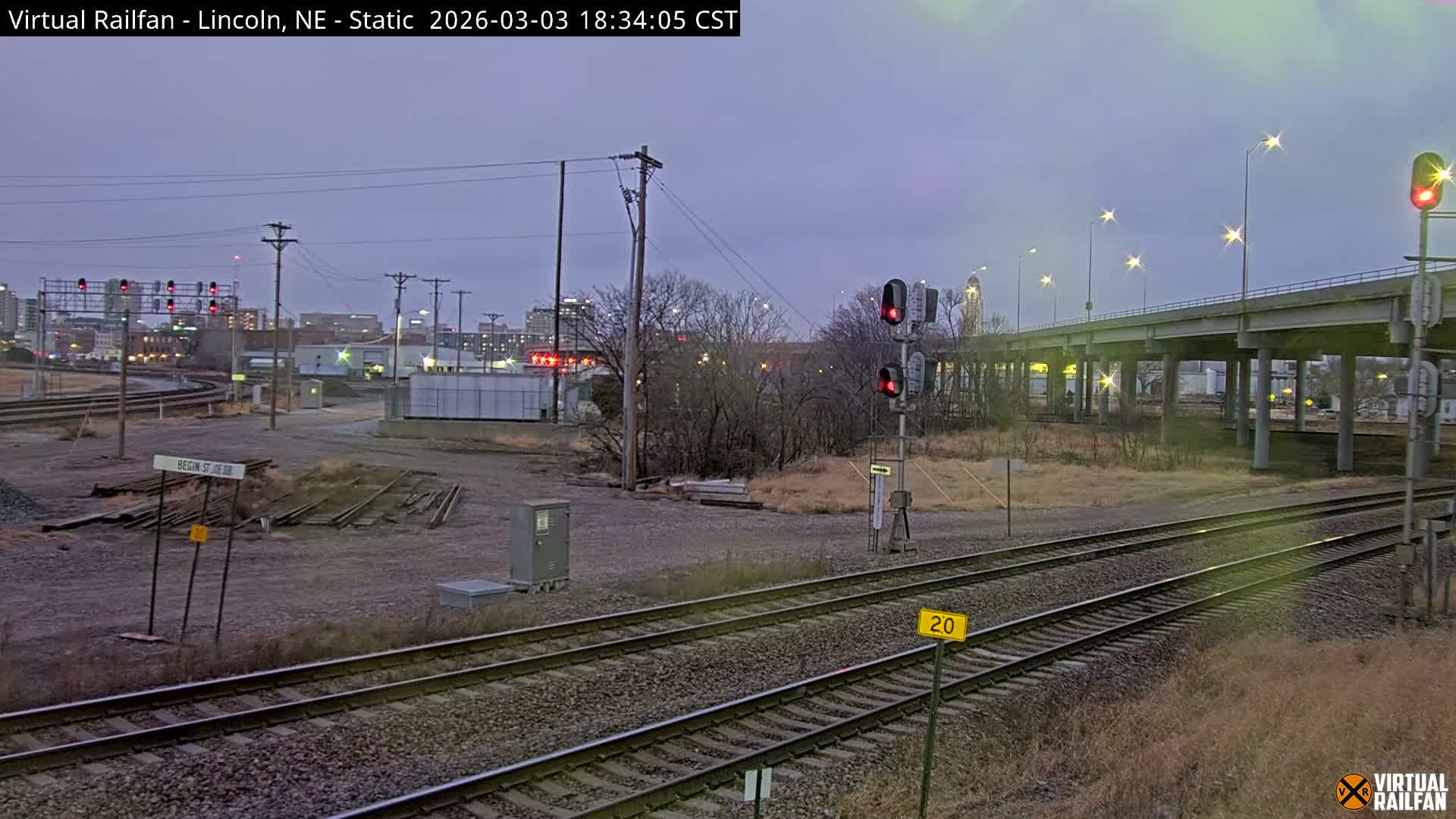 Lincoln Railroad Junction Live Cam - Lincoln, Lancaster,Nebraska, USA 