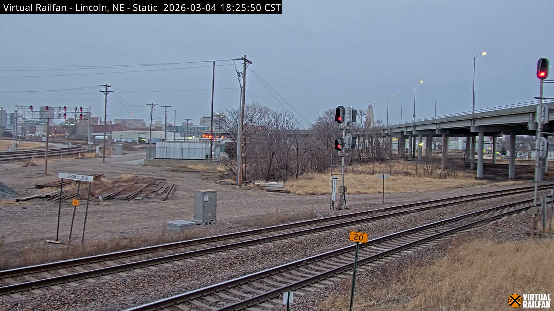 Lincoln Railroad Junction Live Cam - Lincoln, Lancaster,Nebraska, USA 