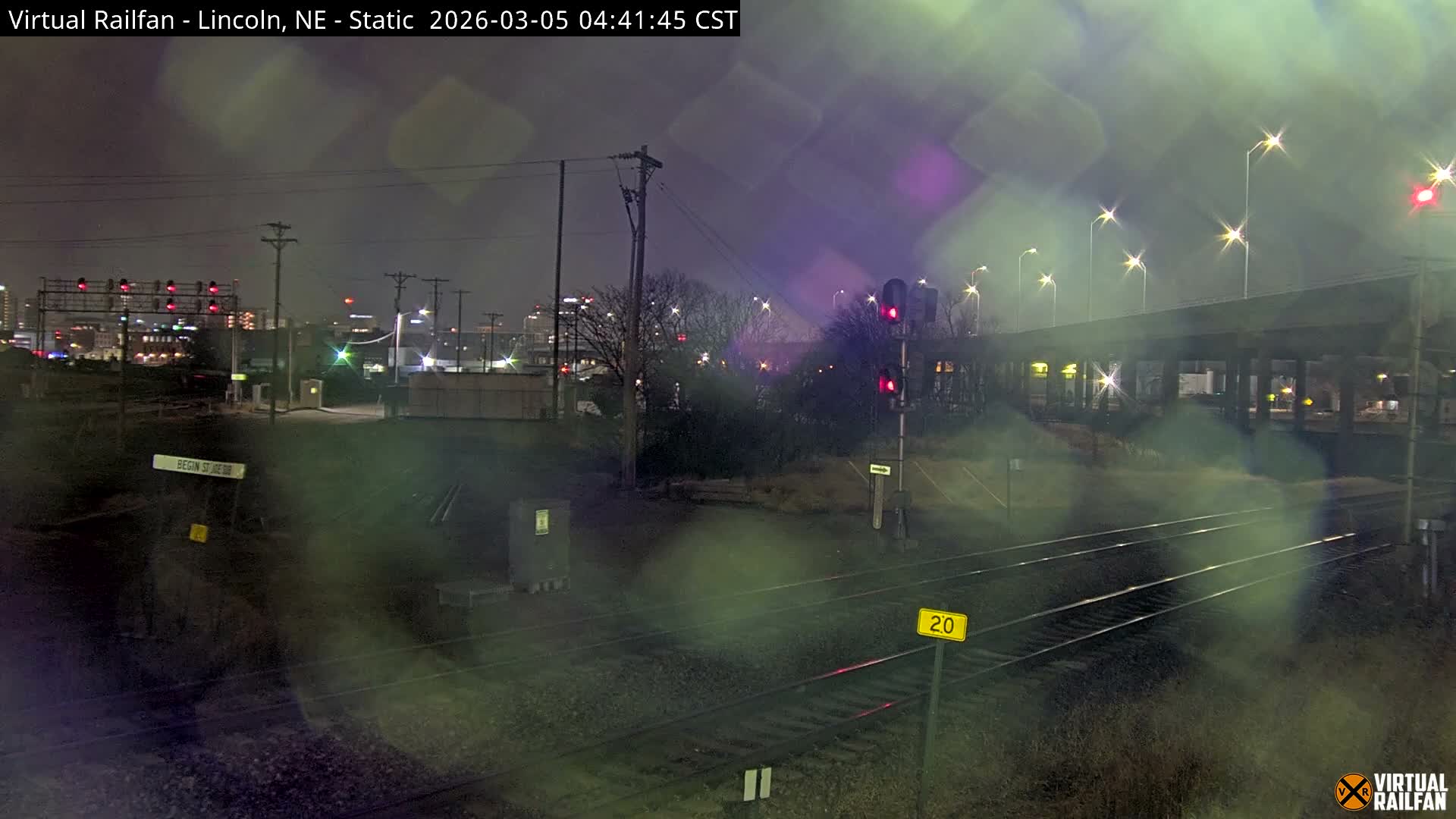 Lincoln Railroad Junction Live Cam - Lincoln, Lancaster,Nebraska, USA 