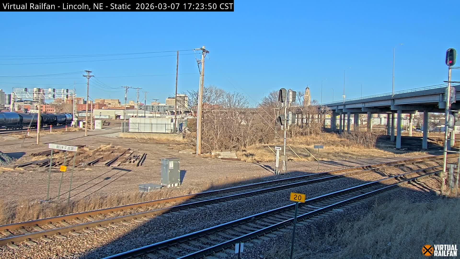 Lincoln Railroad Junction Live Cam - Lincoln, Lancaster,Nebraska, USA 