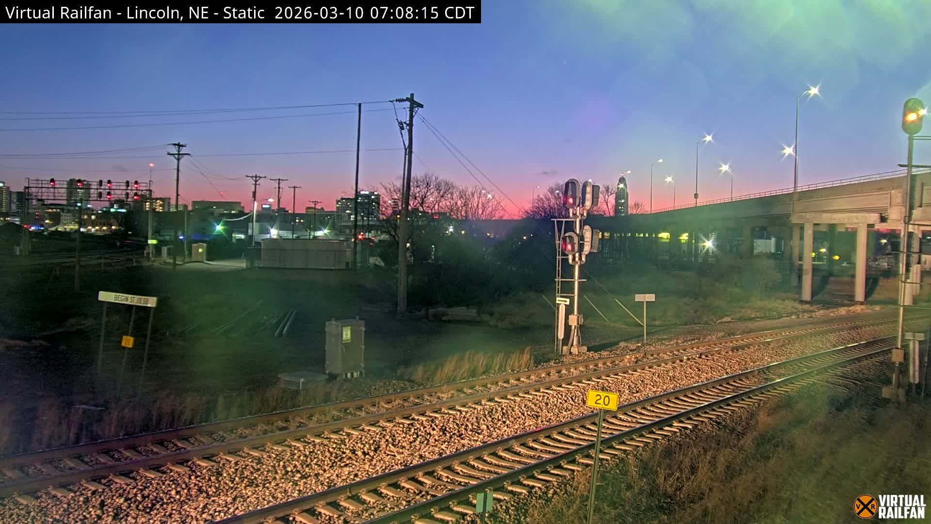 Lincoln Railroad Junction Live Cam - Lincoln, Lancaster,Nebraska, USA 