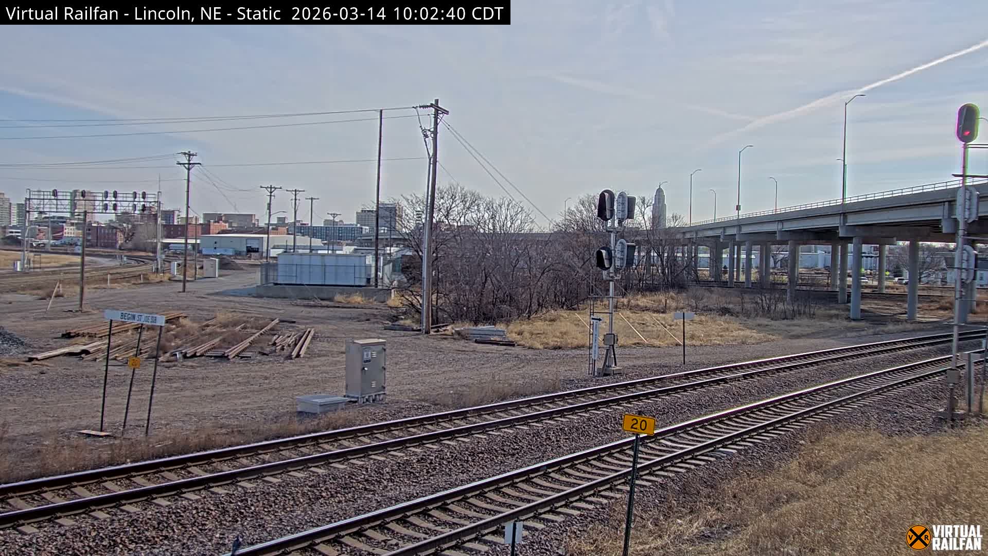 Lincoln Railroad Junction Live Cam - Lincoln, Lancaster,Nebraska, USA 