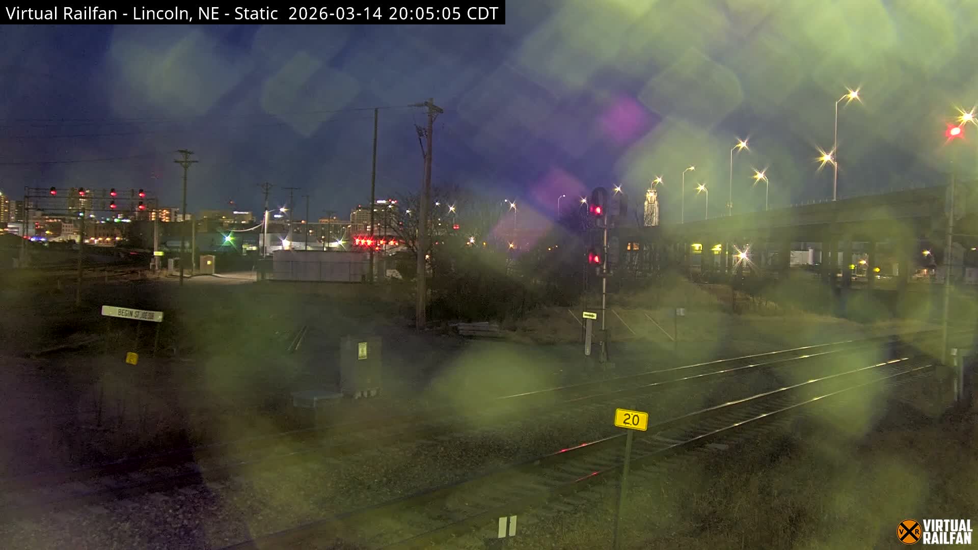 Lincoln Railroad Junction Live Cam - Lincoln, Lancaster,Nebraska, USA 