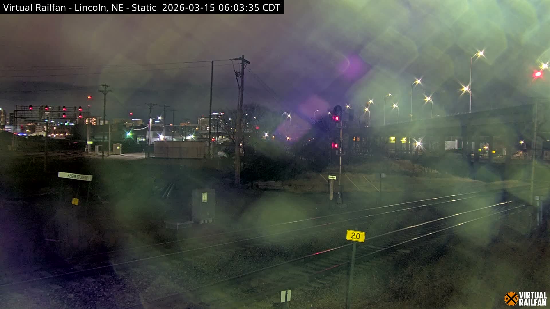 Lincoln Railroad Junction Live Cam - Lincoln, Lancaster,Nebraska, USA 