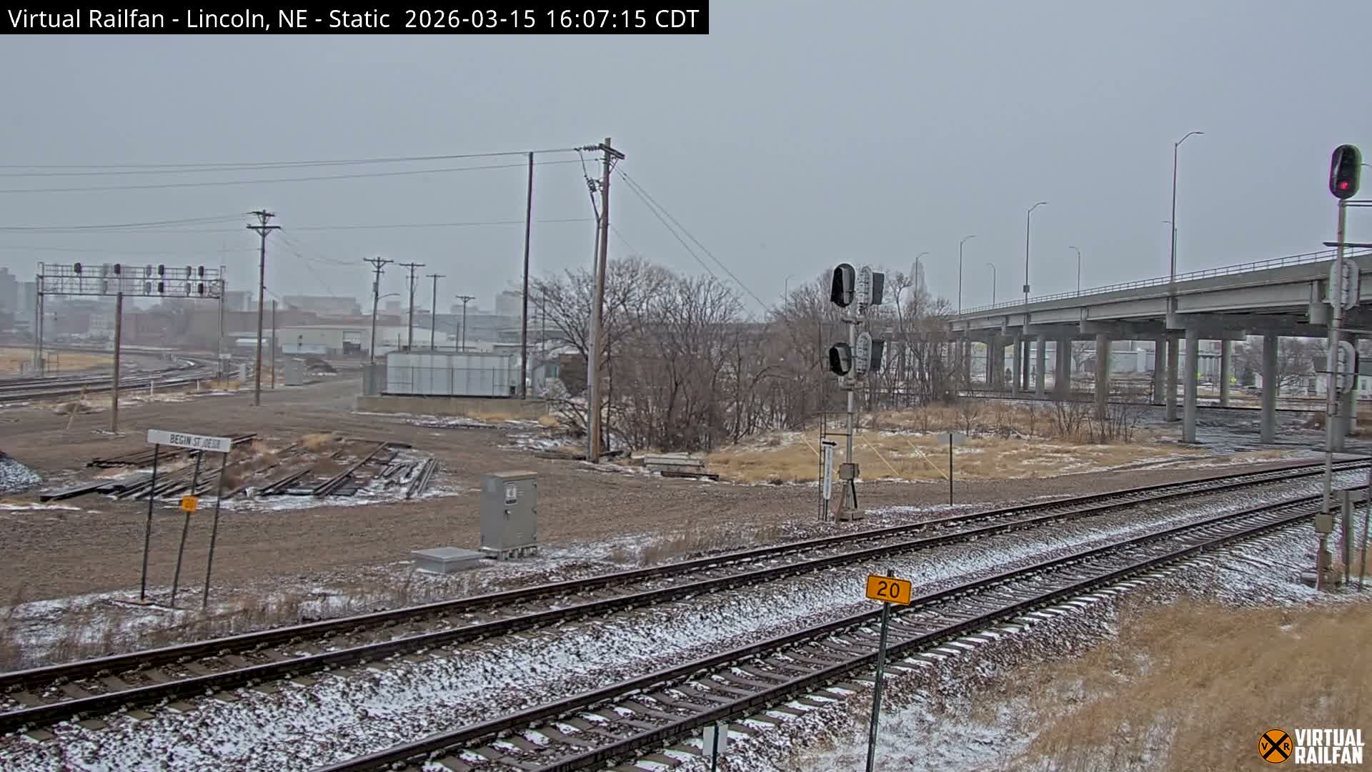 Lincoln Railroad Junction Live Cam - Lincoln, Lancaster,Nebraska, USA 